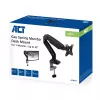 ACT gasveermonitorarm kantoor zwart AC8311 klem-/doorvoermontage 9 kg