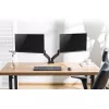 ACT gasveermonitorarm voor twee monitors kantoor klem-/doorvoermontage 18 kg