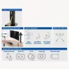 ACT dual-monitorarm Office Solid Pro – klem-/doorvoermontage – 12 kg – 10–32 inch