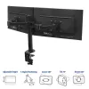 ACT dual-monitorarm Office Solid Pro – klem-/doorvoermontage – 12 kg – 10–32 inch