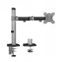 ACT single monitorarm Office zilver klem-/doorvoermontage 9 kg 17-32 inch
