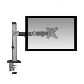ACT single monitorarm Office zilver klem-/doorvoermontage 9 kg 17-32 inch