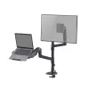ACT AC8341 monitorarm voor één monitor met laptophouder Office Premium, gasveer, paalmontage