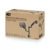 ACT AC8341 monitorarm voor één monitor met laptophouder Office Premium, gasveer, paalmontage