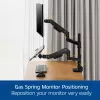 ACT AC8341 monitorarm voor één monitor met laptophouder Office Premium, gasveer, paalmontage