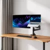 ACT AC8341 monitorarm voor één monitor met laptophouder Office Premium, gasveer, paalmontage