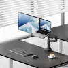ACT AC8341 monitorarm voor één monitor met laptophouder Office Premium, gasveer, paalmontage