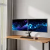 ACT monitorarm 32 inch kantoor Premium, gasveer, dwarsbalk, 2 monitors