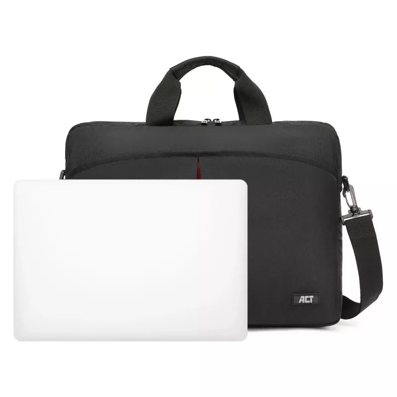 ACT City schoudertas voor laptops tot 16,1 inch van gerecycled plastic