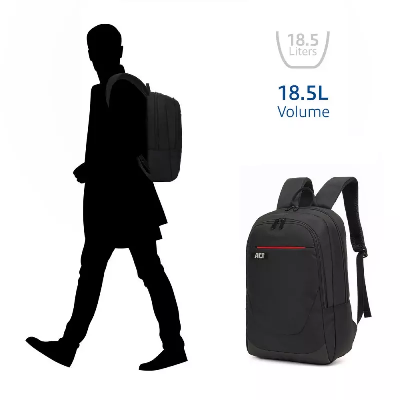 ACT Suburb rugzak voor laptops tot 15,6 inch van gerecycled plastic