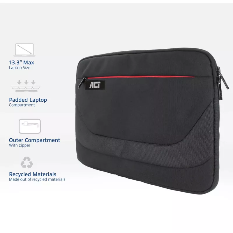 ACT Suburb laptop sleeve 13,3 inch van gerecyclede plastic flessen