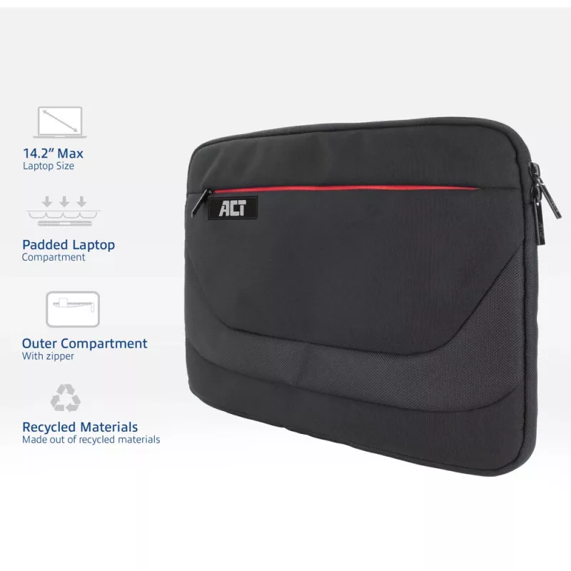 ACT Suburb laptop sleeve 35,8 cm (14,1 inch) gerecyclede plastic flessen