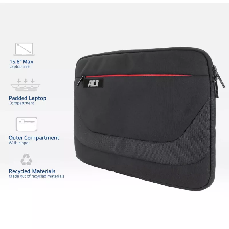 ACT Suburb laptop sleeve 15,6 inch van gerecyclede plastic flessen