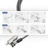 ACT AC9030 laptopslot metaalkleur rond sleutel 2 m kabel