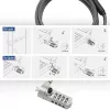 ACT Wedge laptopslot met cijferslot metaalkleur 2 m kabel