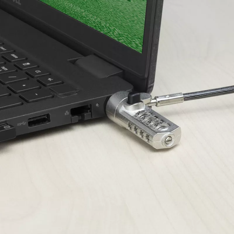 ACT Wedge laptopslot met cijferslot metaalkleur 2 m kabel