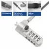 ACT Wedge laptopslot met cijferslot metaalkleur 2 m kabel