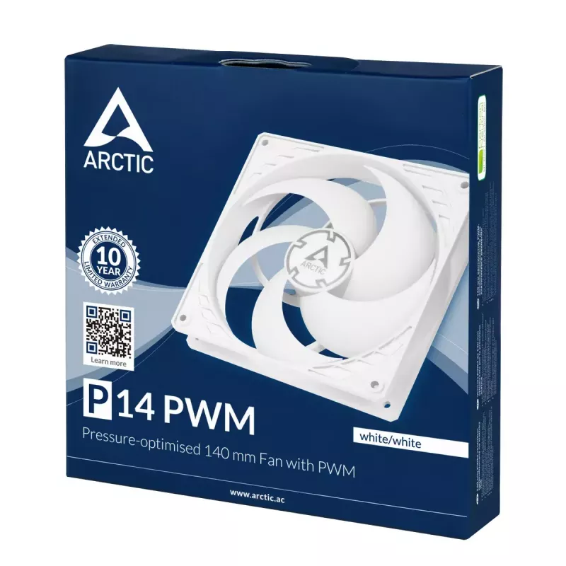 ARCTIC P14 PWM drukgeoptimaliseerde 140-mm-ventilator met PWM
