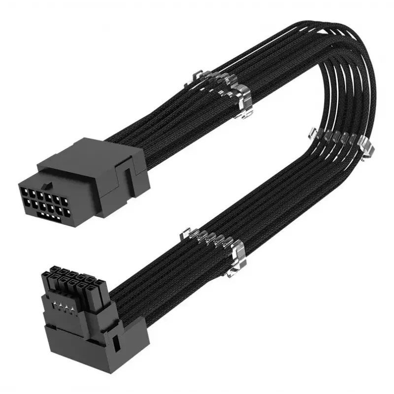 Kabel Akasa G-Nexus PX16 12+4-pin zwart 0,3 m