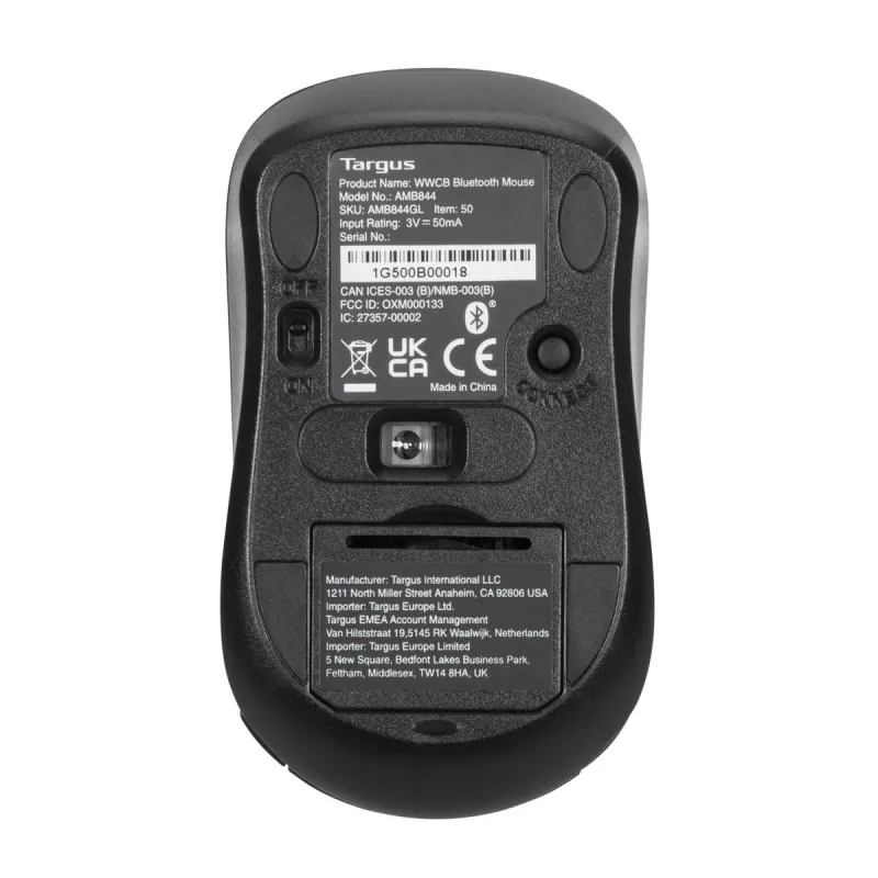 Targus AMB844GL muis office dubbelhandig Bluetooth optisch 1000 DPI