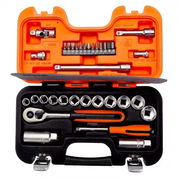 Bahco S330 Dopsleutelset, 33 stuks, 1/4 en 3/8 aandrijving