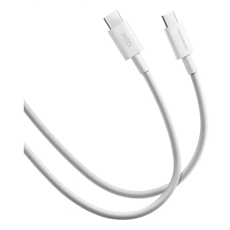 USB-C-naar-USB-C-kabel Xiaomi BHR087KGL 1 m, USB 2.0, 0,48 Gbit/s, wit