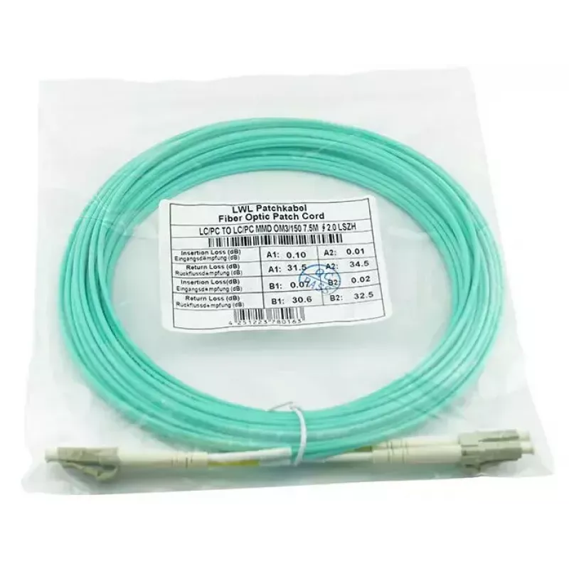 Glasvezelkabel BlueOptics BK842A 30 m LC OM3 aqua