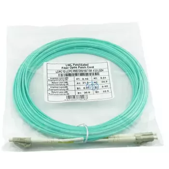 Glasvezelkabel BlueOptics BK843A-BO 50m LC OM3 aqua