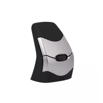 BakkerElkhuizen DXT 2 Precision Mouse Wireless, dubbelhandig, verticaal ontwerp, laser, RF draadloos + Bluetooth, 2000 DPI, zwart, grijs