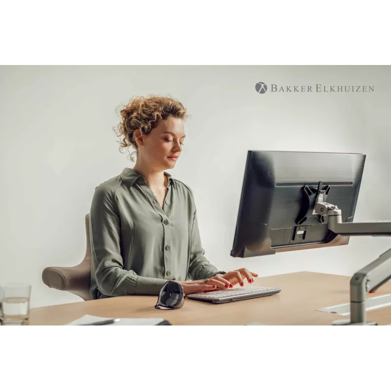 BakkerElkhuizen Evoluent D Small, rechtshandig, verticaal ontwerp, laser, USB Type-A, 3200 DPI, zwart