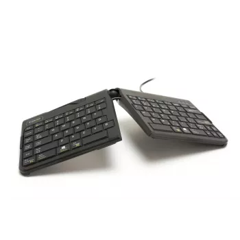BakkerElkhuizen Goldtouch Travel Go2 bedraad DE Qwertz, mini, bedraad, USB, schaar-toetsen, QWERTZ, zwart
