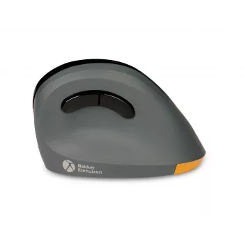 BakkerElkhuizen PRF Mouse Wireless donkergrijs, rechtshandig, verticaal ontwerp, optisch, RF draadloos, 1600 DPI, zwart, grijs