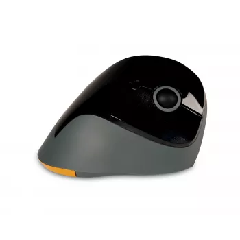 BakkerElkhuizen PRF Mouse Wireless donkergrijs, rechtshandig, verticaal ontwerp, optisch, RF draadloos, 1600 DPI, zwart, grijs