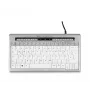 BakkerElkhuizen S-Board 840 DE Qwertz, tenkeyless (80 - 87%), bedraad, USB, schaar-toetsen, QWERTZ, lichtgrijs, wit