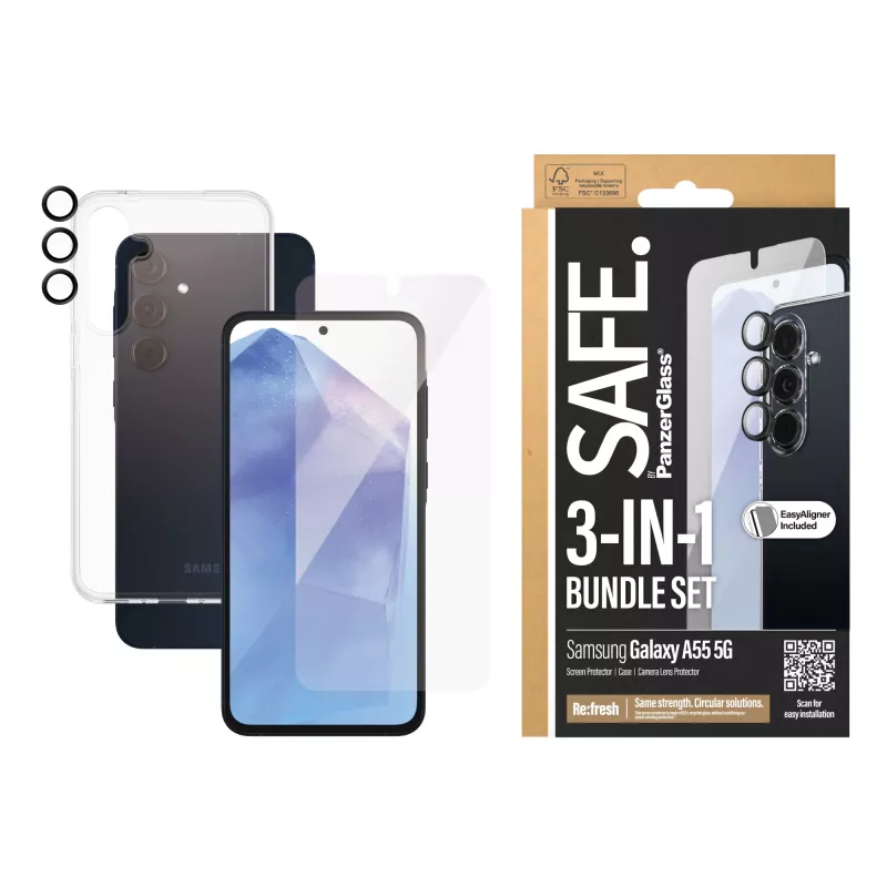 Beschermpakket PanzerGlass Samsung Galaxy A55 5G kras- en stootvast