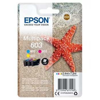 Inktpatroon Epson C13T03U54020 — origineel standaardopbrengst, cyaan/magenta/geel, 2,4 ml, 130 pagina's, 1 stuk