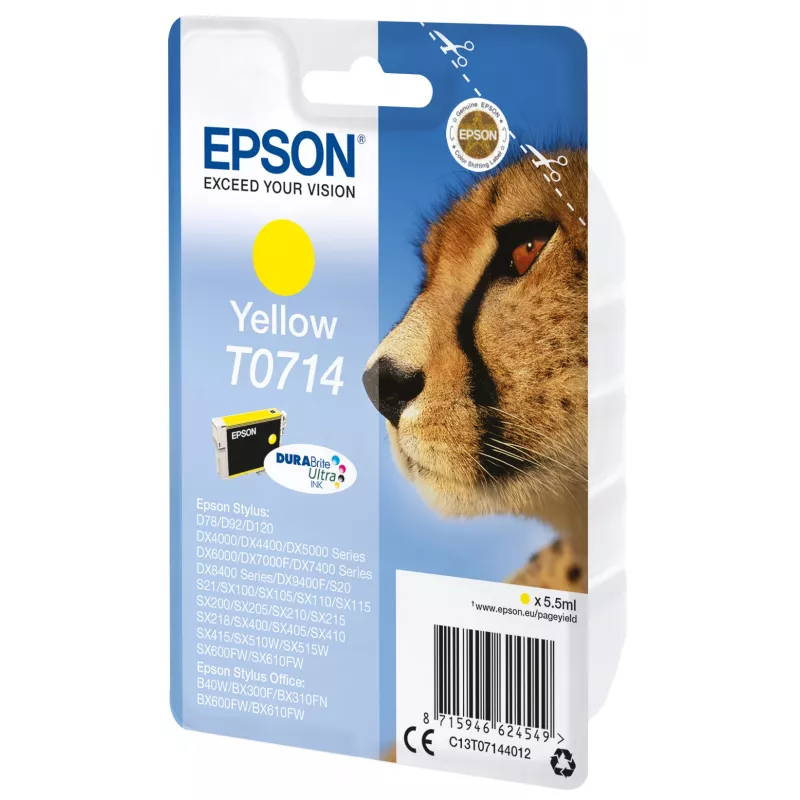 Epson singlepack geel T0714 DURABrite Ultra inkt