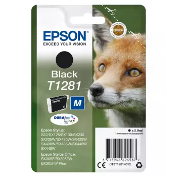 Epson T1281 Fox singlepack inktpatroon zwart