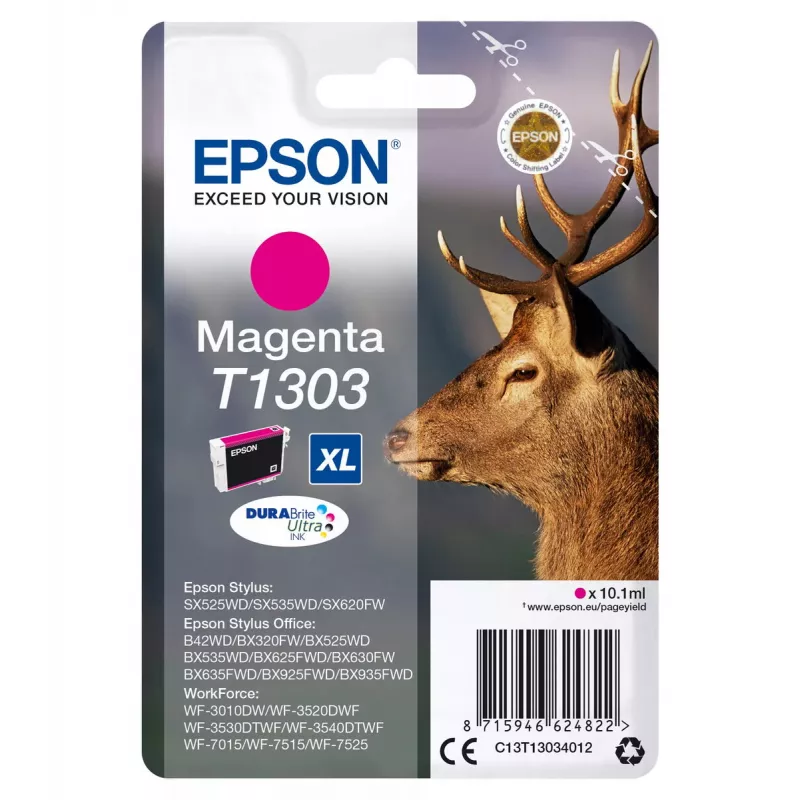 Epson Stag singlepack magenta T1303 DURABrite Ultra inkt