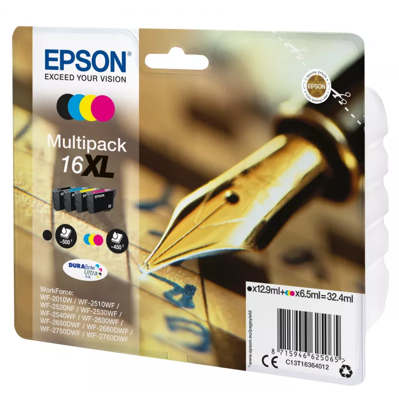 Epson inktpatroon C13T16364012 / 16XL XL multipack BK,C,M,Y