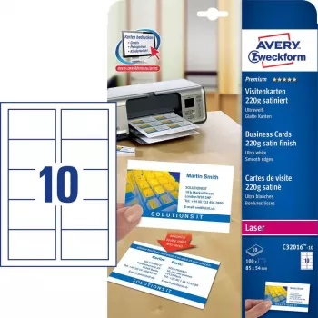 Visitekaartjes Avery Quick&Clean C32016-10