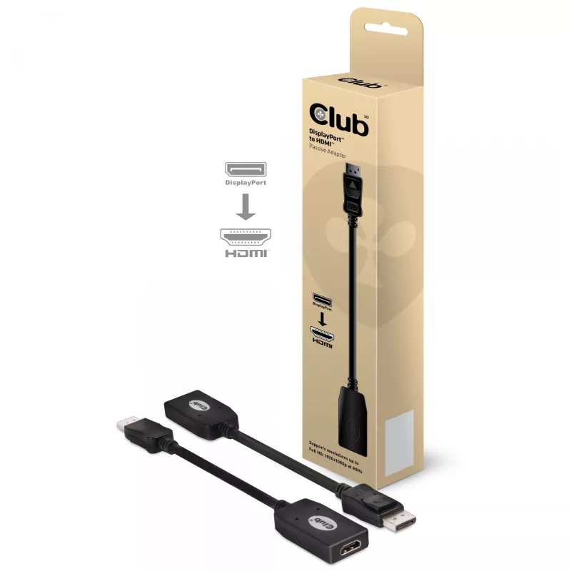 DisplayPort-naar-HDMI passieve adapter CLUB3D CAC-1001