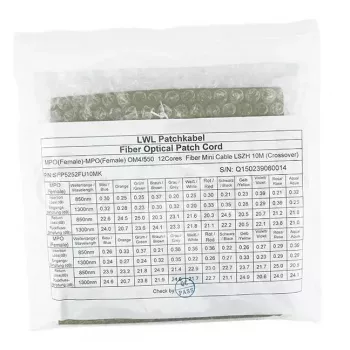 Glasvezelkabel MPO BlueOptics CBL-MPO12-OM4-1M 1m OM4