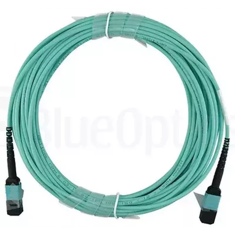 BlueOptics CBL-MTP12-OM3-10M-BO multimode glasvezel-trunkkabel, MTP/UPC naar MTP/UPC, OM3, 10 m, aqua