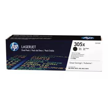 HP 305X 2-pack high yield zwart originele LaserJet-tonercartridges