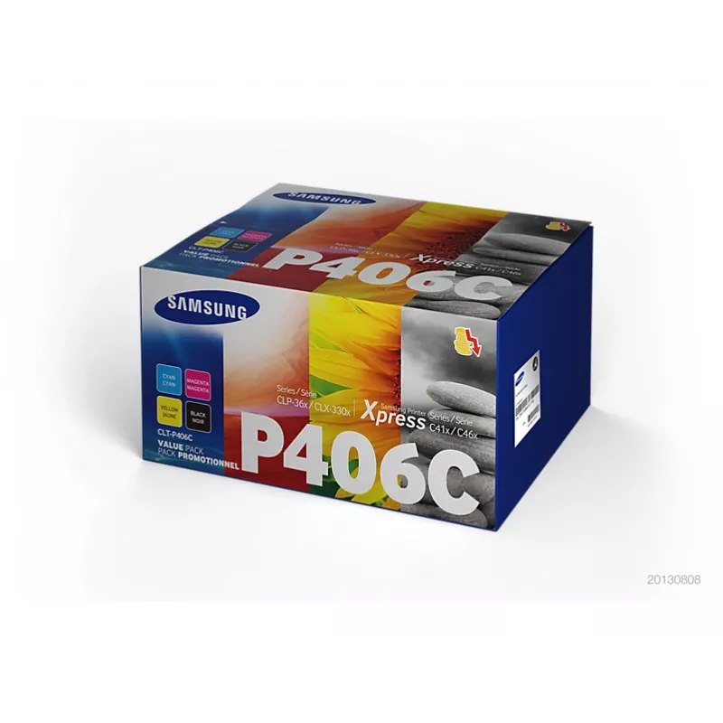 Samsung CLT-P406C tonercartridge 4 stuks origineel zwart, blauw, magenta, geel