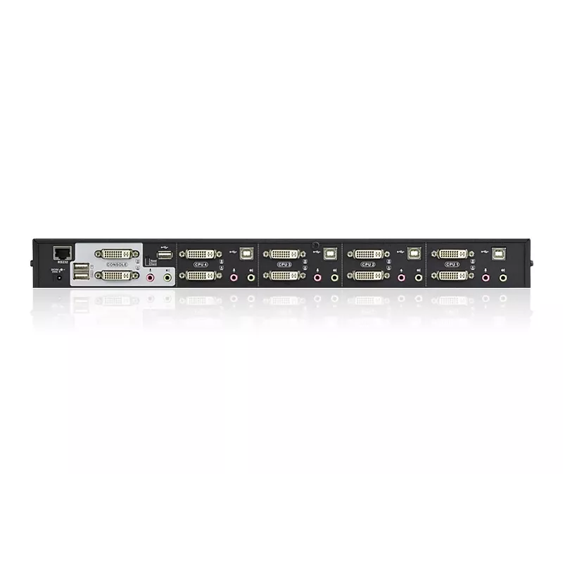 ATEN 4-poorts USB DVI Dual-View KVM-switch met audio & USB 2.0-hub (KVM-kabel inbegrepen)