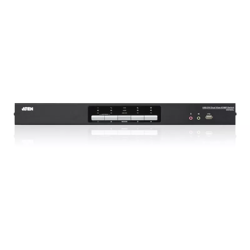 ATEN 4-poorts USB DVI Dual-View KVM-switch met audio & USB 2.0-hub (KVM-kabel inbegrepen)