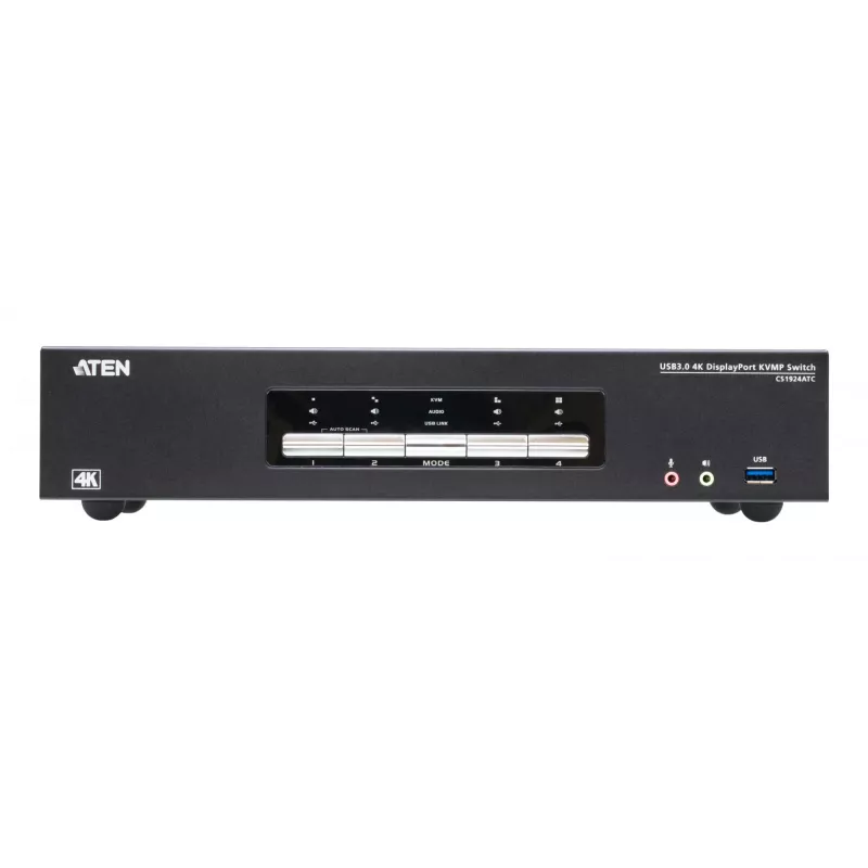 KVM-switch ATEN CS1924ATC USB DisplayPort 4K Ultra HD