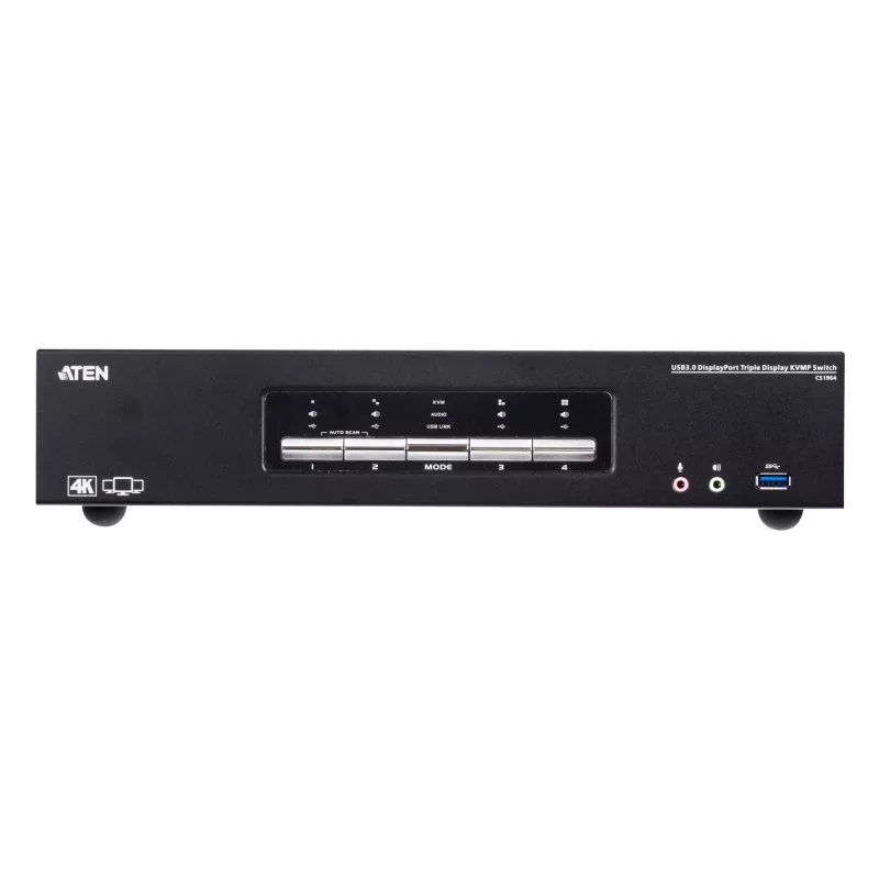 KVMP-switch ATEN 4P USB3.0 4K DP TRIPLE VIEW